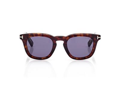 TOM FORD OM DARK HAVANA / BLUE ICON SQUARE SUNGLASSES
